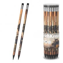 ErichKrause Road Beast Lapiz de Grafito con Goma de Borrar - Mina HB - Cuerpo Triangular - Plastico - Colores Surtidos (42 uds)