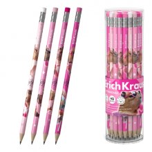 ErichKrause CapyBarbara Lapiz de Grafito con Goma de Borrar - Mina HB - Cuerpo Redondo - Plastico - Agarre Ergonomico - Colores Surtidos (42 uds)