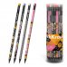 ErichKrause Positive Vibe Lapiz de Grafito con Goma de Borrar - Mina HB - Cuerpo Redondo - Plastico - Colores Surtidos (42 uds)