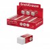 ErichKrause EasyRub Mini Expositor con 40 Gomas de Borrar - Caucho Termoplastico - No Deja Residuos - Libre de PVC - Color Blanco