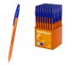 ErichKrause R-301 Stick Orange Boligrafo con Capuchon - Punta de 0.7mm - Cuerpo Opaco Naranja - Trazo 0.35mm - Tinta de Secado Rapido - Tapa Ventilada - Color Azul (70 uds)