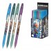 ErichKrause R-301 Stick Magic Pet Boligrafo con Capuchon - Modelos Surtidos - Trazo 0.35mm - Tinta de Secado Rapido - Tapa Ventilada - Color Azul (50 uds)