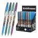 ErichKrause R-301 Stick Magic Pet Expositor con 48 Boligrafos con Capuchon - Modelos Surtidos - Trazo 0.35mm - Tinta de Secado Rapido - Tapa Ventilada - Color Azul