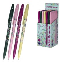 ErichKrause R-301 Stick Floral Soul Boligrafo con Capuchon - Modelos Surtidos - Trazo 0.35mm - Tinta de Secado Rapido - Tapa Ventilada - Color Azul (50 uds)