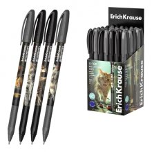 ErichKrause U-108 Stick Big City Cats Boligrafo con Capuchon - Modelos Surtidos - Trazo 0.3mm - Tinta de Baja Viscosidad - Tapa Ventilada - Color Azul (50 uds)