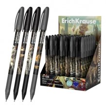 ErichKrause U-108 Stick Big City Cats Expositor con 48 Boligrafos con Capuchon - Modelos Surtidos - Trazo 0.3mm - Tinta de Baja Viscosidad - Tapa Ventilada - Color Azul
