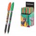ErichKrause U-109 Stick and Grip Dino Art Boligrafo con Capuchon - Modelos Surtidos - Trazo 0.3mm - Zona de Agarre de Goma - Tinta de Baja Viscosidad - Tapa Ventilada - Color Azul (50 uds)
