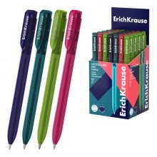 ErichKrause Crystalline Matic Reef Boligrafo Retractil - Modelos Surtidos - Trazo 0.35mm - Color Azul (50 uds)