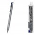 ErichKrause Silverra Matic Classic Pack de 2 Boligrafos Retractiles - Punta de 0.7mm - Cuerpo Gris - Trazo 0.35mm - Color Azul