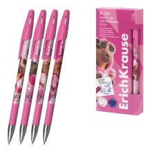 ErichKrause R-301 Magic Gel Stick CapyBarbara Boligrafo Borrable - Modelos Surtidos - Trazo 0.4mm - Tinta de Gel - Resistente al Agua - Secado Rapido - Color Azul (12 uds)