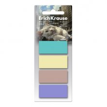 ErichKrause Big City Cats Pack de 4 Blocs de 20 Marcadores de Pagina - Reposicionables - Plastico - 20x45mm - Colores Surtidos