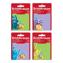 ErichKrause Jolly Friends Bloc de 50 Notas Adhesivas Reposicionables - Papel de 75g/m2 - 75x75mm - Pegamento a Base de Agua - Colores Surtidos