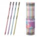 ErichKrause Blend Lapiz de Grafito con Goma de Borrar - Mina HB - Cuerpo Hexagonal - Plastico - Agarre Ergonomico - Colores Surtidos (42 uds)