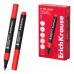 ErichKrause P-170 light Rotulador Permanente - Punta Conica - Trazo de 2.5mm - Resistente al Agua y a la Luz - Multisuperficie - Cuerpo Triangular - Secado Rapido - Color Rojo (12 uds)