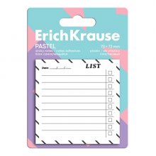 ErichKrause "To do list" Bloc de 20 Notas Adhesivas Reposicionables - Plastico - 73x73mm - Pegamento a Base de Agua - Color Blanco