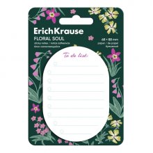 ErichKrause Floral Soul "To do list" Bloc de 60 Notas Adhesivas Reposicionables - Papel de 75g/m2 - 68x88mm - Pegamento a Base de Agua - Color Blanco