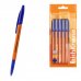 ErichKrause Slender Stick Orange Pack de 8 Boligrafos con Capuchon - Punta de Aguja 0.7mm - Cuerpo Opaco Naranja - Trazo 0.26mm - Tinta de Baja Viscosidad - Tapa Ventilada - Color Azul