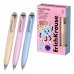 ErichKrause Pocket Pen Matic and Grip Yummy Boligrafo Retractil - Modelos de Cuerpo Surtidos - Trazo 0.4mm - Zona de Agarre de Goma - Color Azul (12 uds)