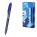 ErichKrause TipFlow Matic Original Boligrafo Retractil - Punta de 0.5mm - Cuerpo Transparente - Trazo 0.4mm - Color Azul (12 uds)