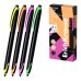 ErichKrause TipFlow Matic Accent Boligrafo Retractil - Modelos de Cuerpo Surtidos - Trazo 0.4mm - Color Negro (12 uds)