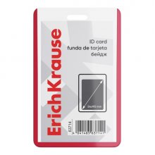 ErichKrause Funda para Tarjeta - Orientacion Vertical - PVC - Formato 54X90mm - Color Rojo