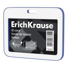 ErichKrause booklet Funda para Tarjeta - Orientacion Horizontal - Polipropileno - Formato 54x85mm - Color Azul/Blanco