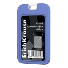 ErichKrause Funda para Tarjeta - Orientacion Vertical - Silicona - Formato 54x85mm - Color Azul