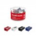 ErichKrause EasySharp Classic Sacapuntas de Plastico - Cuchilla Niquelada de Acero al Carbono - Orificio de 8mm - Colores Surtidos (60 uds)
