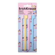 ErichKrause Milky Pack de 4 Blocs de 20 Marcadores de Pagina - Reposicionables - Plastico - 12X130mm - Colores Surtidos