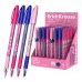 ErichKrause U-109 Stick and Grip Pinna Kotta Expositor con 48 Boligrafos con Capuchon - Modelos Surtidos - Trazo 0.3mm - Zona de Agarre de Goma - Tinta de Baja Viscosidad - Tapa Ventilada - Color Azul