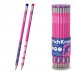 ErichKrause Pinna Kotta Lapiz de Grafito con Goma de Borrar - Mina HB - Cuerpo Redondo - Colores Surtidos (42 uds)