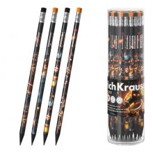 ErichKrause Mine Block Lapiz de Grafito con Goma de Borrar - Mina HB de 2.2mm - Cuerpo Triangular - Plastico - Agarre Ergonomico - Colores Surtidos (42 uds)