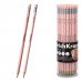 ErichKrause Prima Cat Lapiz de Grafito con Goma de Borrar - Mina HB - Cuerpo Redondo - Plastico - Agarre Ergonomico - Colores Surtidos (42 uds)