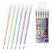 ErichKrause Milky Pack de 6 Boligrafos con Capuchon - Punta de 1.0mm - Trazo 1mm - Tinta de Gel - Resistente al Agua - Secado Rapido - Colores Surtidos