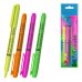 ErichKrause Visioline V-15 Light Neon Pack de 4 Marcadores Fluorescentes - Punta Biselada - Trazo de 0.6 a 3.5mm - Colores Surtidos