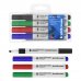 ErichKrause W-170 Light Pack de 4 Rotuladores para Pizarra Blanca - Facil de Borrar - Punta Conica - Trazo de 2.5mm - No Toxico - Cuerpo Triangular - Colores Surtidos
