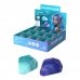 ErichKrause Aquamarine Expositor con 24 Gomas de Borrar - Caucho Termoplastico - Borrado Suave - No Deja Residuos - No Rasga el Papel - Libre de PVC - Colores Surtidos