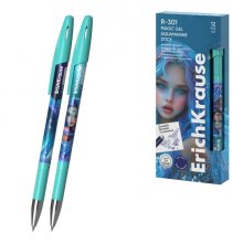 ErichKrause R-301 Magic Gel Stick Aquamarine Boligrafo Borrable - Modelos Surtidos - Trazo 0.4mm - Tinta de Gel - Resistente al Agua - Secado Rapido - Color Azul (12 uds)