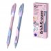 ErichKrause ErgoLine Magic Stick and Grip Milky Boligrafo Borrable - Modelos Surtidos - Trazo 0.4mm - Tinta de Gel - Resistente al Agua - Zona de Agarre de Goma - Color Azul (10 uds)