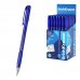 ErichKrause Star Stick and Grip Original Boligrafo con Capuchon - Punta de 1.2mm - Trazo 0.35mm - Zona de Agarre de Goma - Color Azul (50 uds)