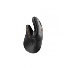 ProtoArc EM11 NL Raton Vertical Ergonomico Inalambrico - 2400 dpi -  Bluetooth + 2.4Ghz - Bateria Recargable - Multidispositivo - Color Negro y Naranja