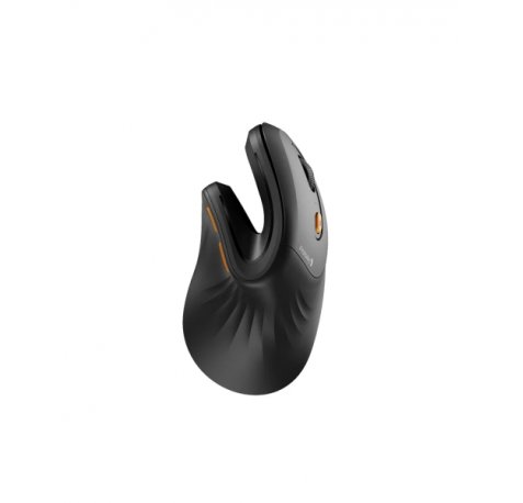 ProtoArc EM11 NL Raton Vertical Ergonomico Inalambrico - 2400 dpi -  Bluetooth + 2.4Ghz - Bateria Recargable - Multidispositivo - Color Negro y Naranja