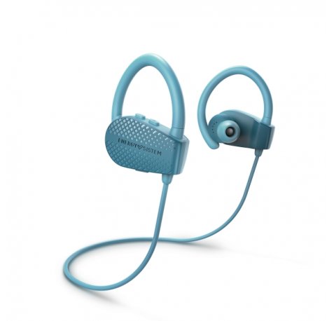 Energy Sistem Auricular Deportivo - Bluetooth 5.1 - Microfono Integrado - Resistente al Sudor - Secure-Fit - Sonido Equilibrado - 8h de Autonomia - Color Azul