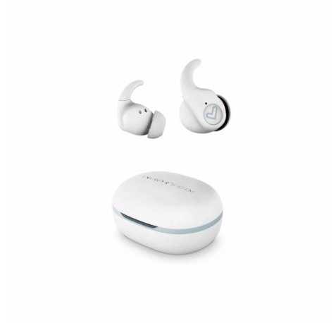Energy Sistem Auriculares Inalambricos - True Wireless - Bluetooth 5.3 - IPX5 - 20h Autonomia - Secure-Fit+ - App Personalizable - Microfono Estereo - Color Blanco