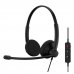 Epos Impact 100 UC USB Auricular Estereo con Microfono - Cancelacion de Ruido - Cable de 2m - USB-C,  USB-A - Color Negro