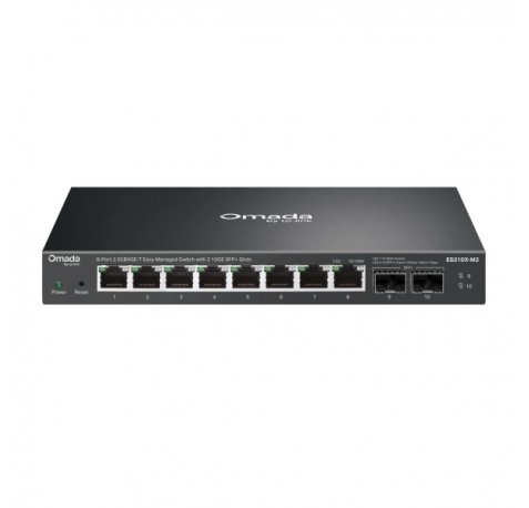 TP-Link Omada ES210X-M2 Switch 8 Puertos RJ45 2.5Gbps - Gestionado - Fuente de Alimentacion Incluida - Conmutacion hasta 80Gbps - Color Negro