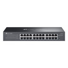 TP-Link Omada ES224G Switch 24 Puertos RJ45 1Gbps - Negociacion Automatica - Plug and Play - Soporta QOS - Conmutacion hasta 48Gbps - Color Negro