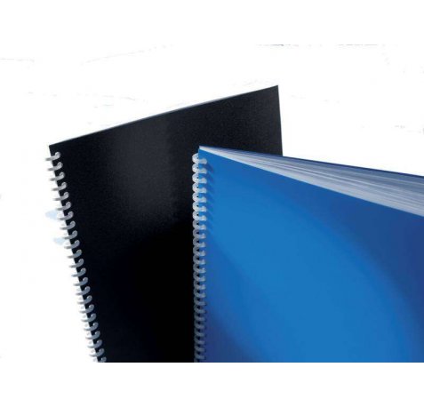 GBC Opaque Portada Encuadernar - 180 Micras Brillo Blanco - Proteccion Definitiva - Color Negro