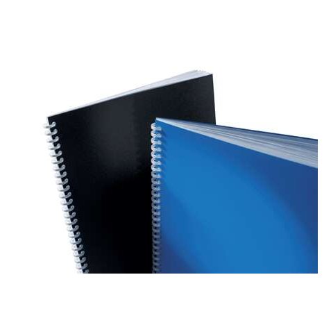 GBC PolyClearView Pack de 100 Tapas de Encuadernar A4 - 500 Micras - Color Negro