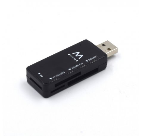 Ewent Lector de Tarjetas Externo USB 2.0 - Velocidad de Transferencia hasta 480Mbps - Color Negro